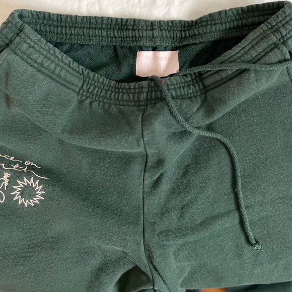 Palo Santo Studios Trio Peach On Earth Sweatpants in Evergreen S/M - Picture 4 of 8